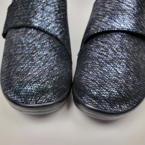 Alegria Lauryn Leather Metallic Blue Comfort Shoes 38 - Picture 4 of 11